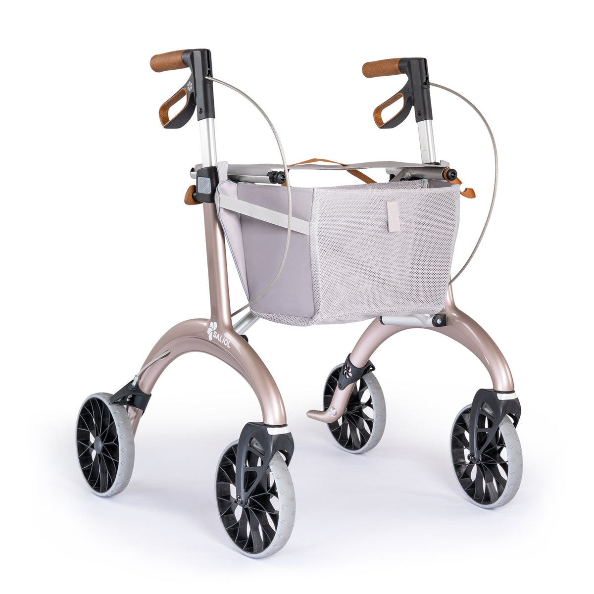 Saljol Carbon Rollator Superlight Rose Gold, Sitzhöhe 54 cm