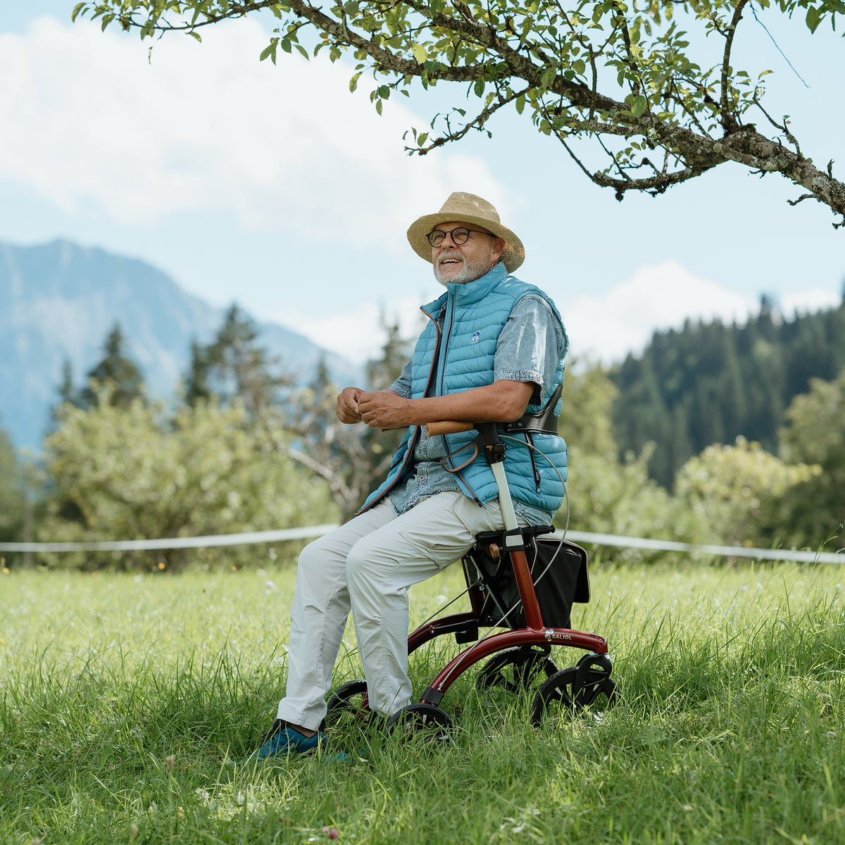 Sitting Allround Rollator Barolo Red
