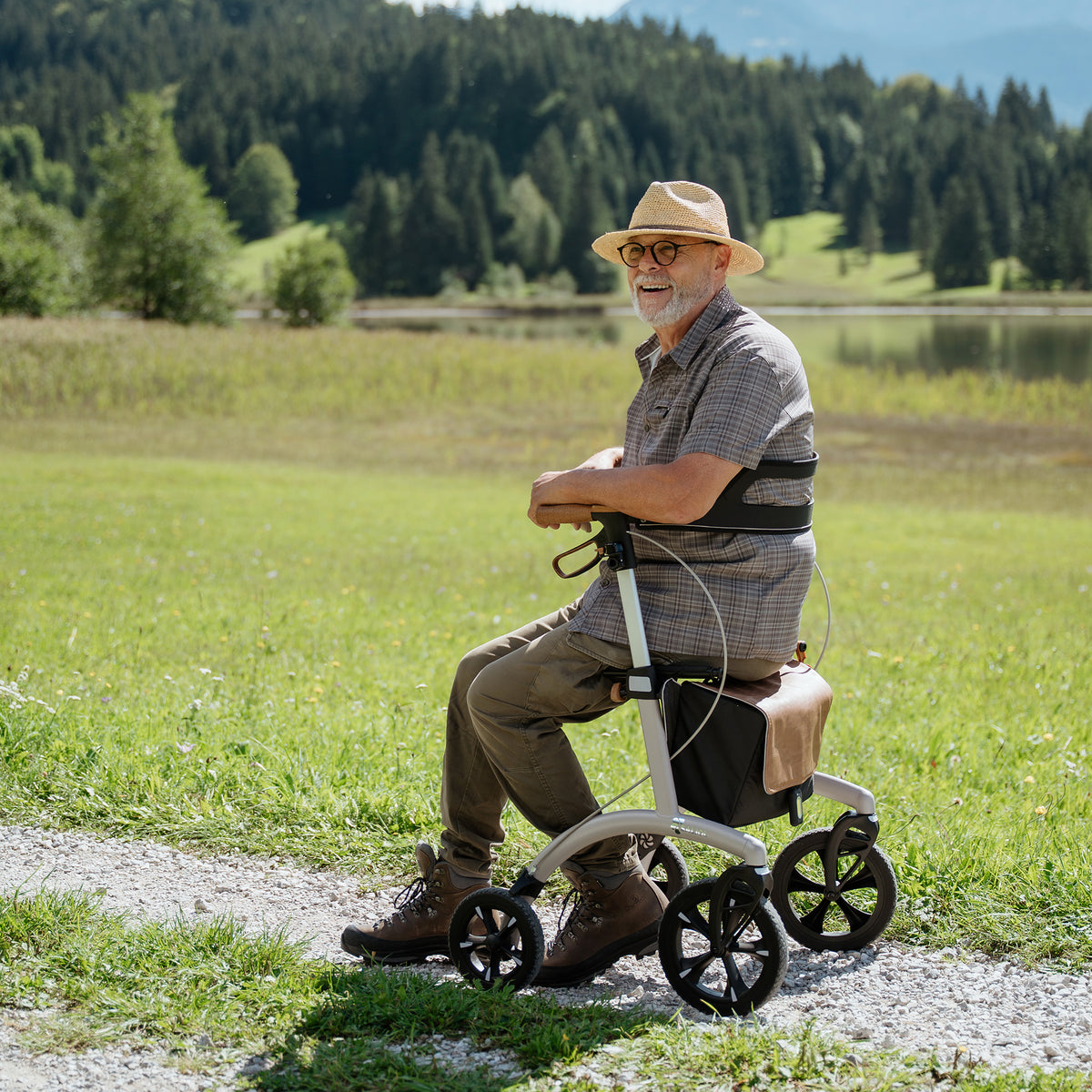 Sitting Allround Rollator Pearl Grey