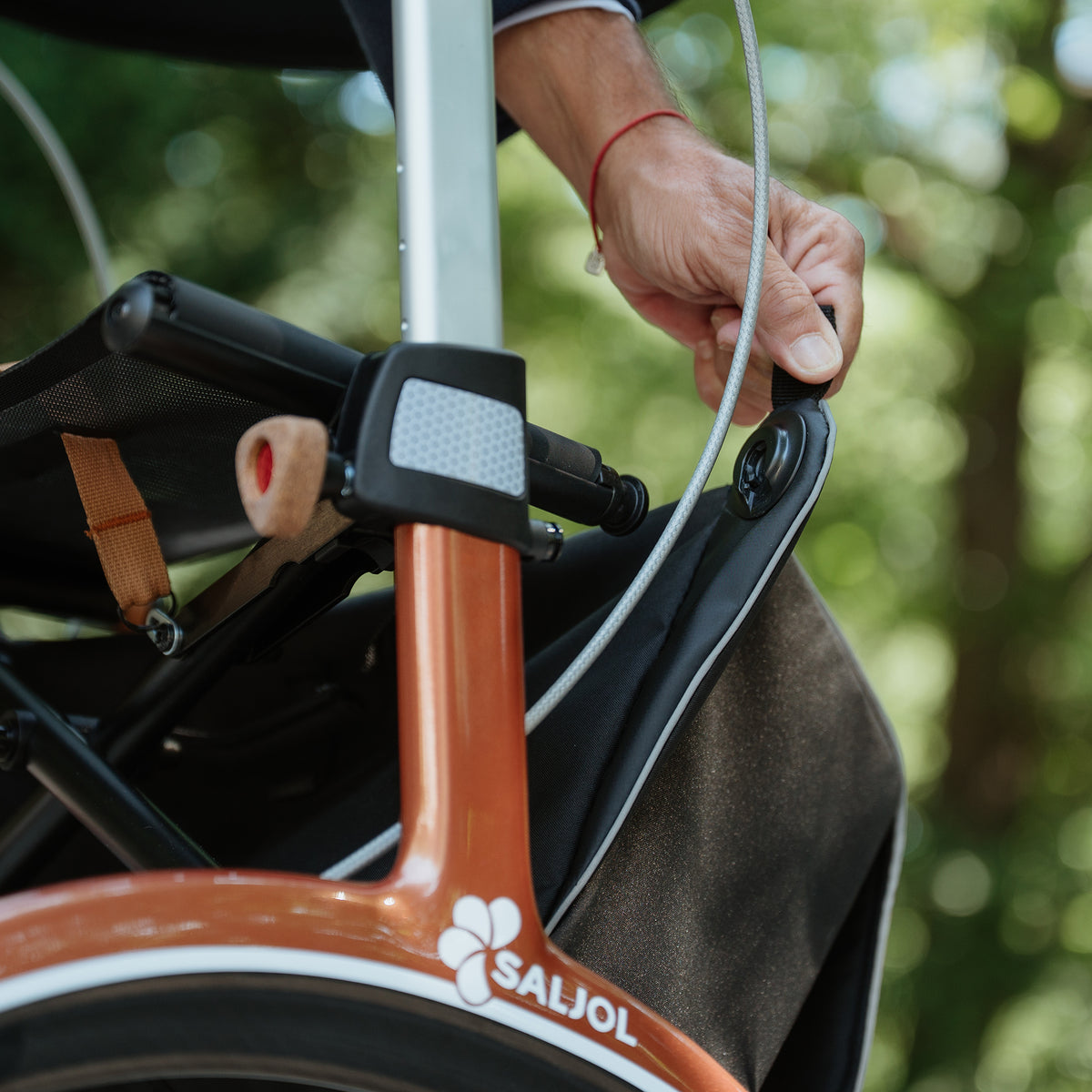 Magnetische Taschenaufnahme Rollator Copper Red