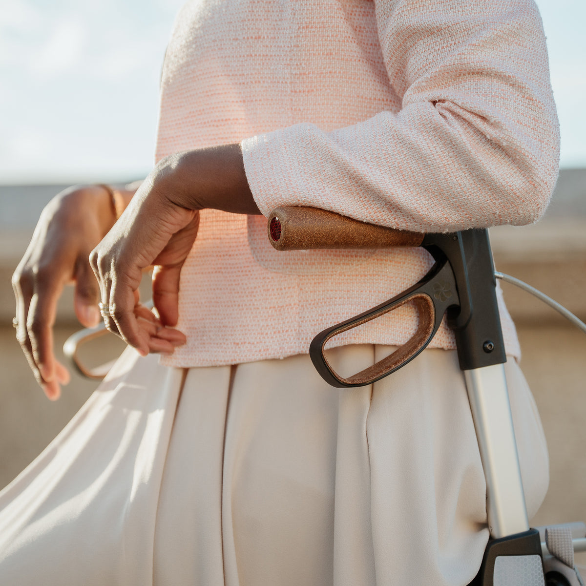 Armauflage Carbon Rollator Superlight Rose Gold