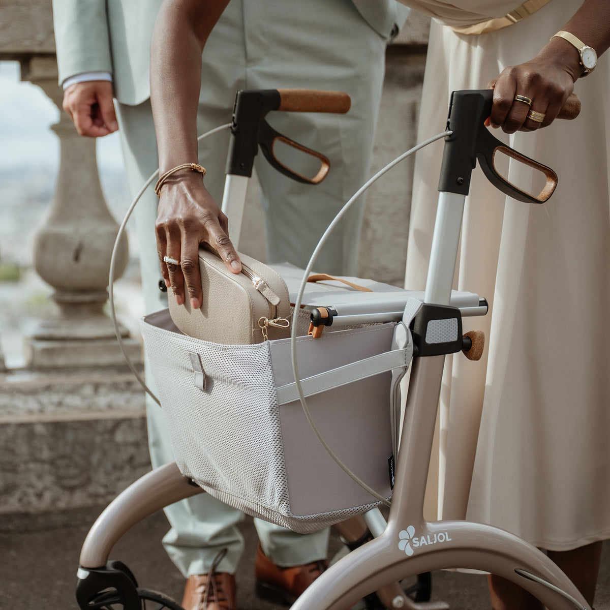 Netztasche Carbon Rollator Superlight Rose Gold