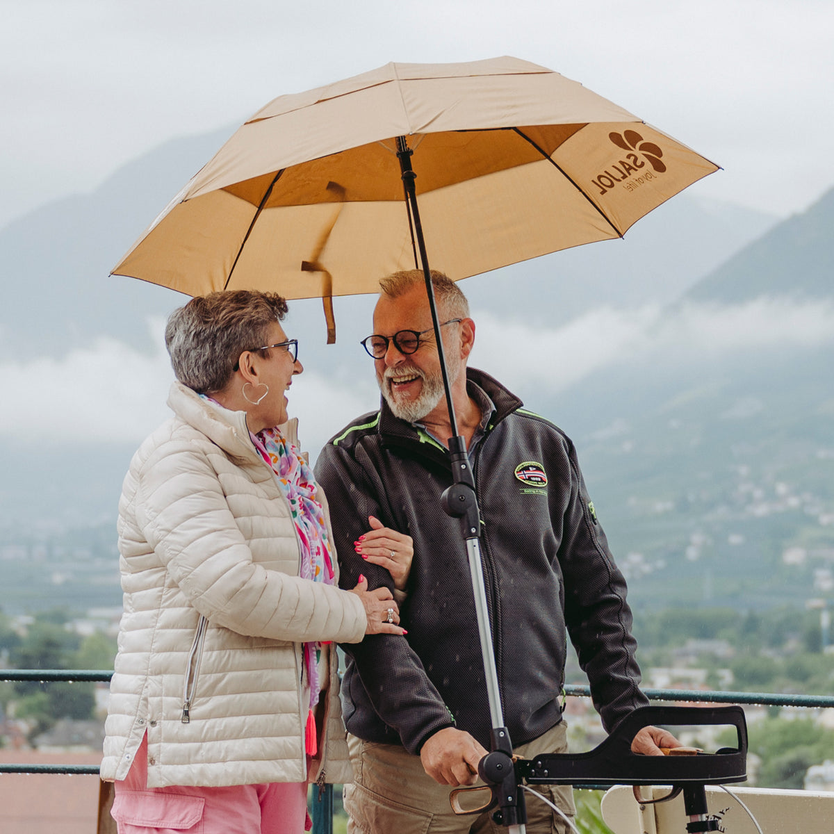 Umbrella for rollator