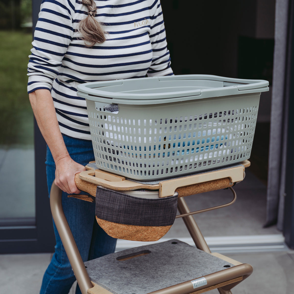 Transportieren Wohnraumrollator Champagne Gold