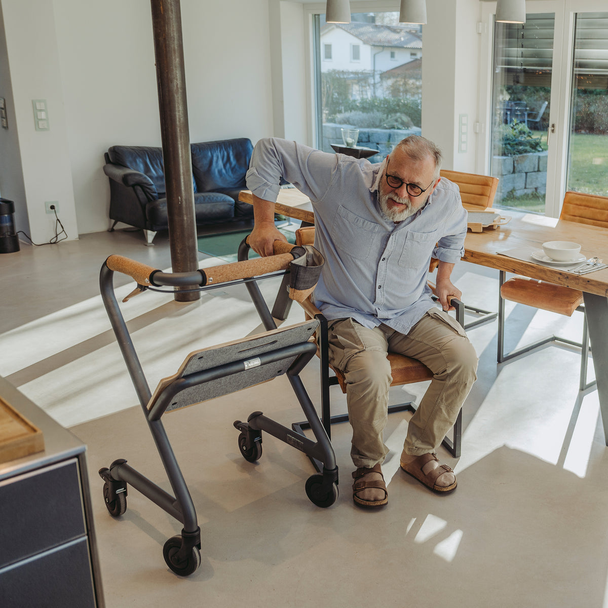Mobiler Handlauf Wohnraumrollator Velvet Grey