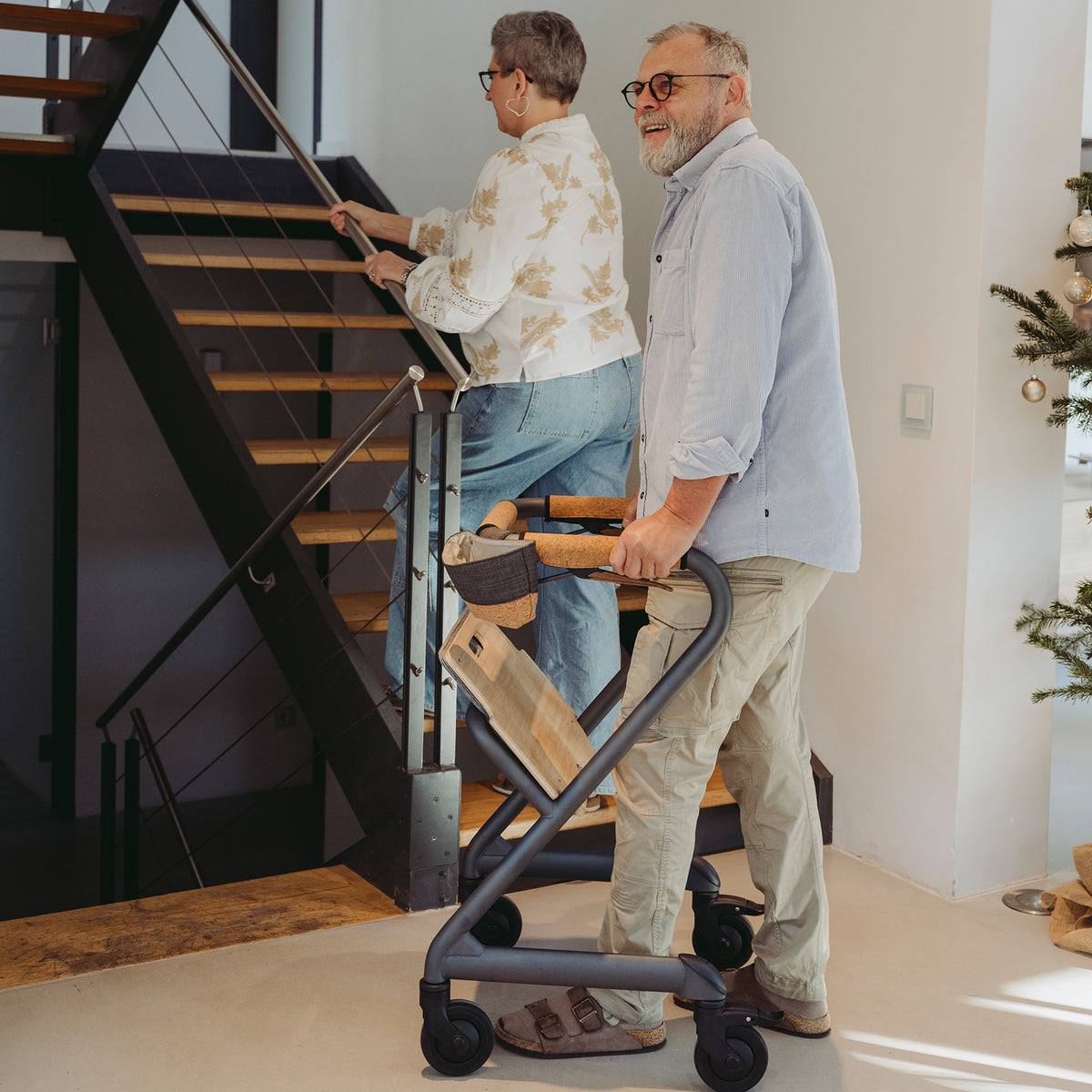 Gehen Wohnraumrollator Velvet Grey