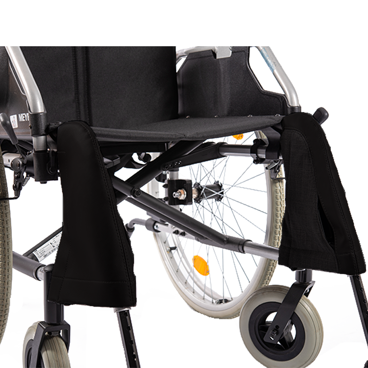 Rollstuhl ohne Beinschoner