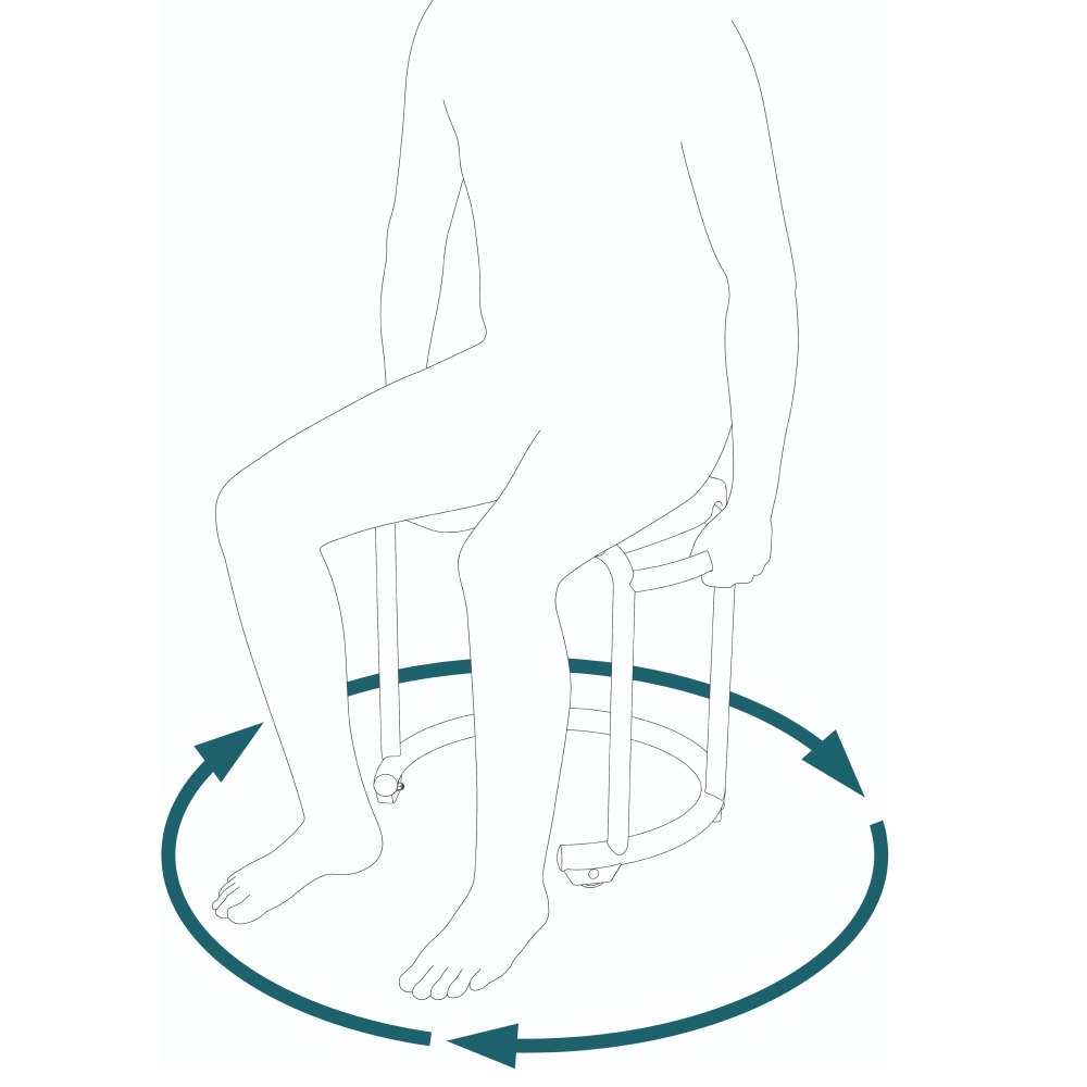 Saljol Duschhocker: Dreht auf der Stelle