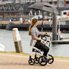 Rollz Motion White - wheelchair rollator  - detail: umbrella at the harbor